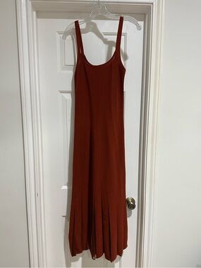 Caroline Constas Rust Red Sleeveless Maxi Dress